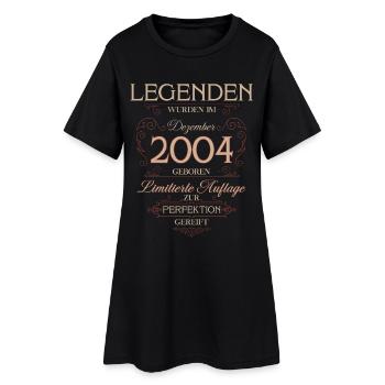 21. Geburtstag Legende Dezember Jahrgang 2004 - Frauen T-Shirt-Kleid - Schwarz - Vorne