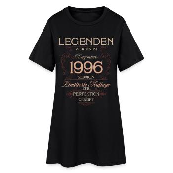 30. Geburtstag Legende Dezember Jahrgang 1996 - Frauen T-Shirt-Kleid - Schwarz - Vorne