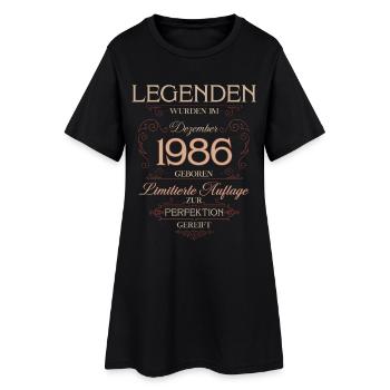40ème Anniversaire Légende Décembre Millésime 1986 - Robe T-shirt Femme - noir - Devant