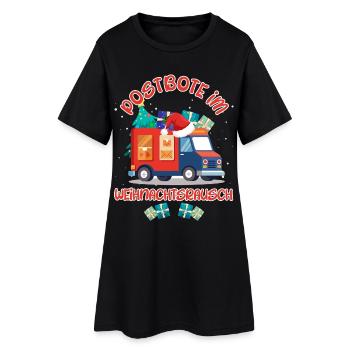 Christmas POSTMAN IN CHRISTMAS FRENZY Funny - Women’s T-Shirt Dress - black - Front