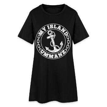 Vacances Mer Baltique ÎLE UMMANZ Fun - Robe T-shirt Femme - noir - Devant