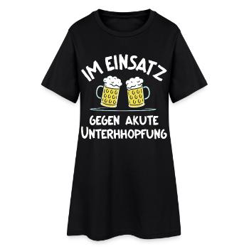 Deux chopes à bière contre le sous-houblonnement aigu en action - Robe T-shirt Femme - noir - Devant