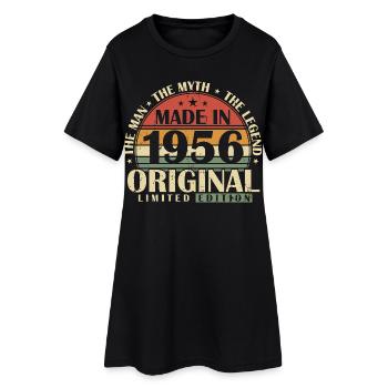 Original 1956 Vintage Vintage Anniversaire Rétro - Robe T-shirt Femme - noir - Devant