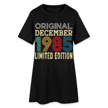 40 Ans 40e Anniversaire Cadeau Né en Décembre 1985 - Robe T-shirt Femme - noir - Devant