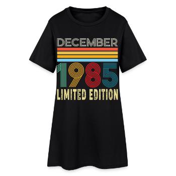 40 Ans 40e Anniversaire Cadeau Né en Décembre 1985 - Robe T-shirt Femme - noir - Devant