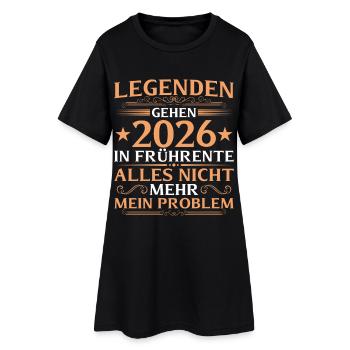 Retraite anticipée 2026 Collègue de travail en retraite partielle - Robe T-shirt Femme - noir - Devant