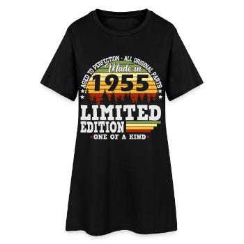 1955 Vintage Anniversaire Cadeau Rétro - Robe T-shirt Femme - noir - Devant