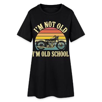 Motard Moto Biker Je Ne Suis Pas Vieux - Robe T-shirt Femme - noir - Devant