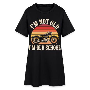 Motard Moto Biker Je Ne Suis Pas Vieux - Robe T-shirt Femme - noir - Devant