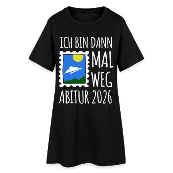 Je serai parti | Abi 26 ans | Cadeau de fin d’études secondaires - Robe T-shirt Femme - noir - Devant