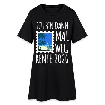 Je serai parti | Rente 2026 - Pension - Robe T-shirt Femme - noir - Devant