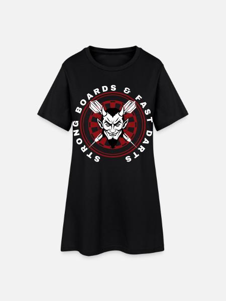 FLÉCHETTES, JEU DE FLÉCHETTES ET DIABLE - Robe T-shirt Femme - noir