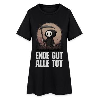 Tout est mort – Humour de la faucheuse - Robe T-shirt Femme - noir - Devant