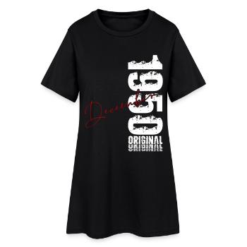75e anniversaire Original Décembre Né en 1950 - Robe T-shirt Femme - noir - Devant