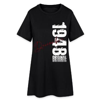 77e anniversaire Original Décembre Né en 1948 - Robe T-shirt Femme - noir - Devant