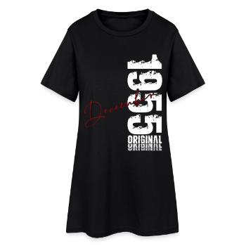 70e anniversaire Original Décembre Né en 1955 - Robe T-shirt Femme - noir - Devant