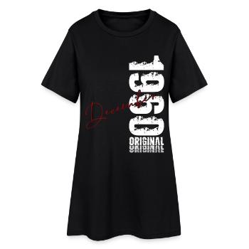 65ème Anniversaire Original Décembre Millésime 1960 - Robe T-shirt Femme - noir - Devant
