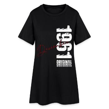 65e anniversaire Original Décembre Né en 1961 - Robe T-shirt Femme - noir - Devant
