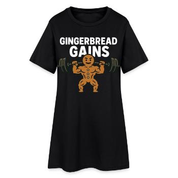 Le pain d’épice gagne un design de vacances de Noël amusant - Robe T-shirt Femme - noir - Devant