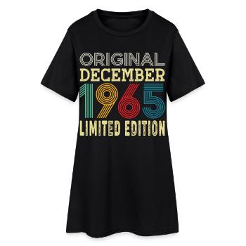 Né en Décembre 1965 60 Ans 60e Anniversaire Cadeau - Robe T-shirt Femme - noir - Devant