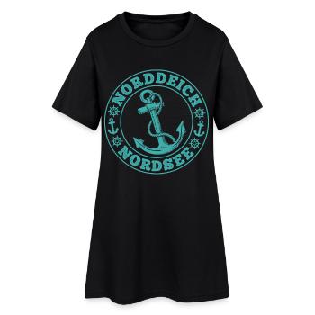 Vacances à la mer du Nord NORDDEICH Souvenirs Funny Things - Robe T-shirt Femme - noir - Devant