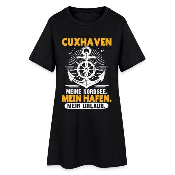 Mer du Nord CUXHAVEN MA MER DU NORD MON PORT Cuxhaven - Robe T-shirt Femme - noir - Devant