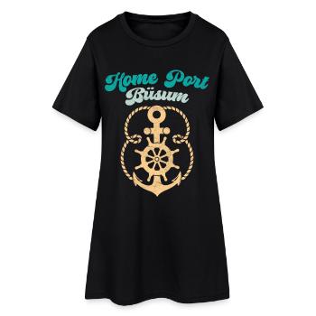 Vacances à la mer du Nord HEIMATHAFEN BÜSUM Fun - Robe T-shirt Femme - noir - Devant