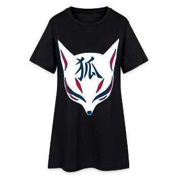 Renard du Japon manga - Robe T-shirt Femme - noir - Devant