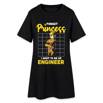 Ingenieurin Power Bauplantraum - Frauen T-Shirt-Kleid - Schwarz - Vorne