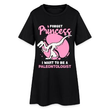 Paléontologue Dream Princess - Robe T-shirt Femme - noir - Devant