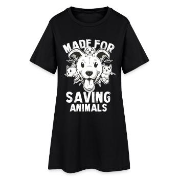 Paw Rescue – Motif de sauvetage des animaux - Robe T-shirt Femme - noir - Devant