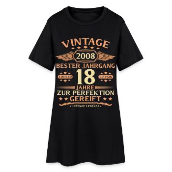 18e anniversaire Légende vivante depuis 2008 - Robe T-shirt Femme - noir - Devant