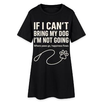 Si je ne peux pas emmener mon chien avec moi - Robe T-shirt Femme - noir - Devant