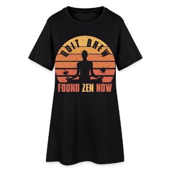 Kaffeeentzug Ex-Kaffeetrinker Quit Brew - Frauen T-Shirt-Kleid - Schwarz - Vorne
