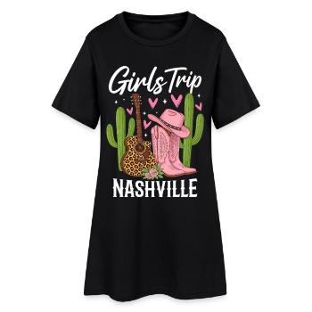 Voyage entre filles Nashville - Robe T-shirt Femme - noir - Devant