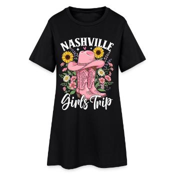 Voyage entre filles Nashville - Robe T-shirt Femme - noir - Devant
