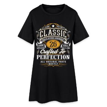 26. Geburtstag - Frauen T-Shirt-Kleid - Schwarz - Vorne