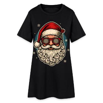 Drôles de fléchettes Père Noël Cadeau de chemise - Robe T-shirt Femme - noir - Devant