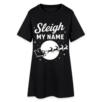 Sleigh My Name Santa Claus Christmas Spirit Fun - Robe T-shirt Femme - noir - Devant