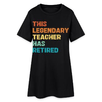 Legendary Lehrer Retirement - Frauen T-Shirt-Kleid - Schwarz - Vorne