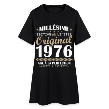 Vintage 1976 Original 50th Anniversary Gift - Women’s T-Shirt Dress - black - Front