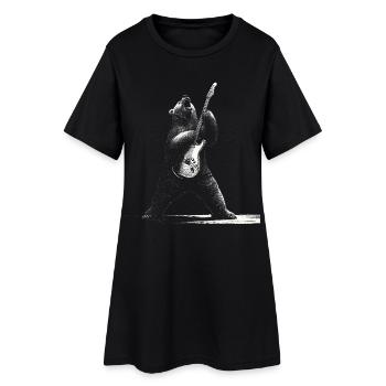 Ours à bascule avec guitare électrique Cadeau pour les fans de musique - Robe T-shirt Femme - noir - Devant