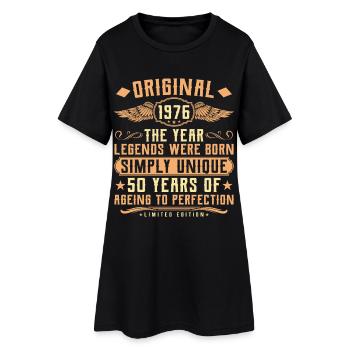 Original 1976 Vintage Legend 50th Birthday - Women’s T-Shirt Dress - black - Front