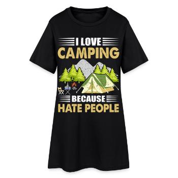 Camping - Robe T-shirt Femme - noir - Devant