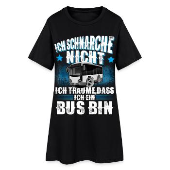 Busfahrer - Frauen T-Shirt-Kleid - Schwarz - Vorne