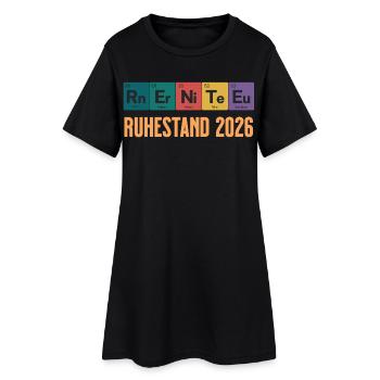 Conception du tableau périodique des pensions 2026 - Robe T-shirt Femme - noir - Devant