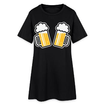 2 chopes de bière Santé ! Santé ! (Chopes de bière 3C) - Robe T-shirt Femme - noir - Devant