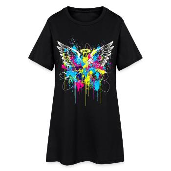 AILES D’ANGE URBAIN SPLASH Art du graffiti - Robe T-shirt Femme - noir - Devant