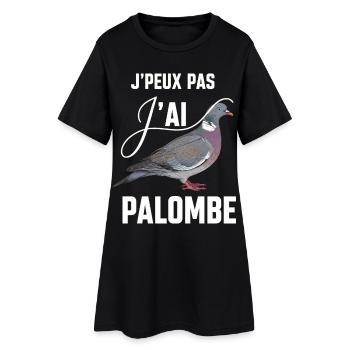 Je Peux Pas J'ai Palombe Humour Chasseur Cadeau - Robe T-shirt Femme - noir - Devant
