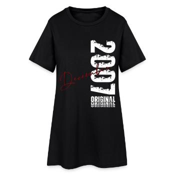18. Geburtstag Original Dezember Jahrgang 2007 - Frauen T-Shirt-Kleid - Schwarz - Vorne